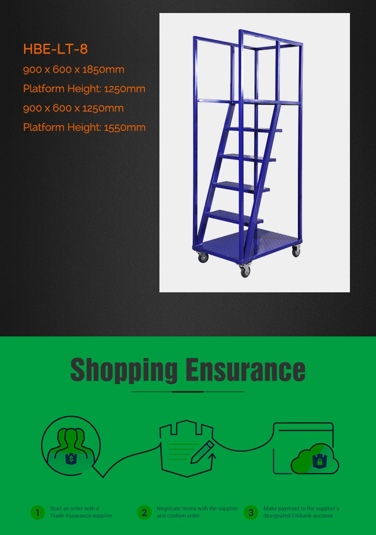 Movable Step Climbing Truck Ladder Movable Ladder Cart