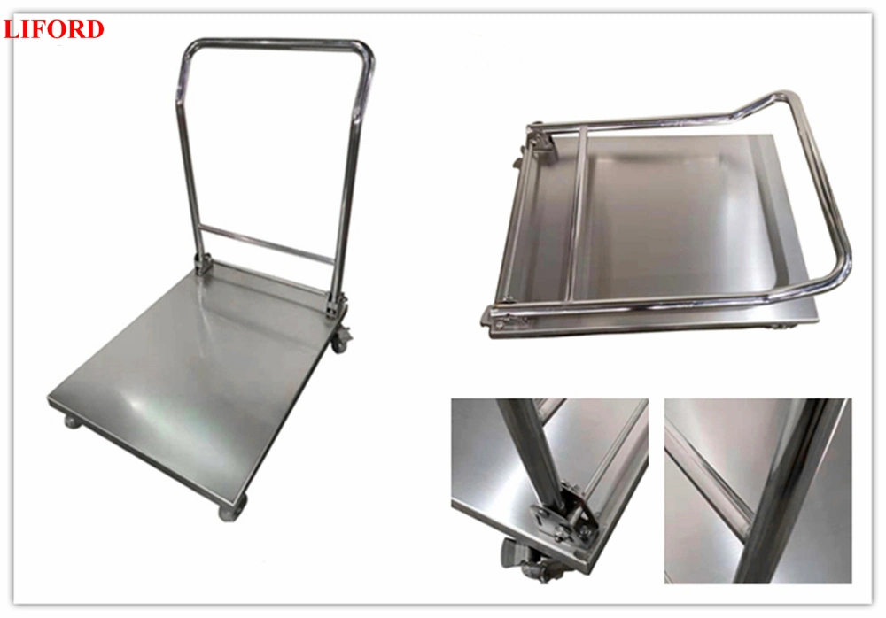 Stainless Steel 400kg Hand Trolley Foldable Warehouse Furniture Hand Truck