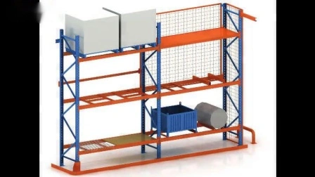 Apilamiento de alta resistencia al aire libre Galvanizado Almacén automático Almacenamiento Mezzanine Voladizo Estante en forma de lágrima Estante de transporte de plataforma de acero de metal