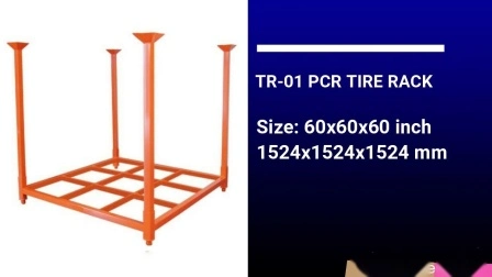 Plegable 60X60 pulgadas Metal PCR Neumático Neumático Plegable Estante de almacenamiento apilable